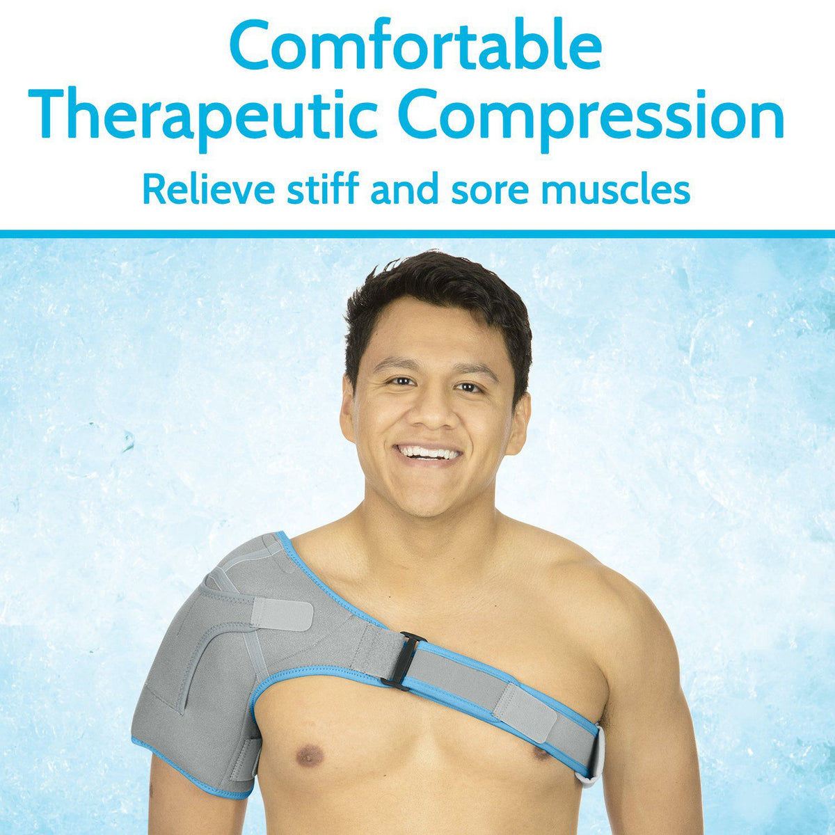 Vive Health Arctic Flex Compression Shoulder Ice Wrap with Flexible Ge